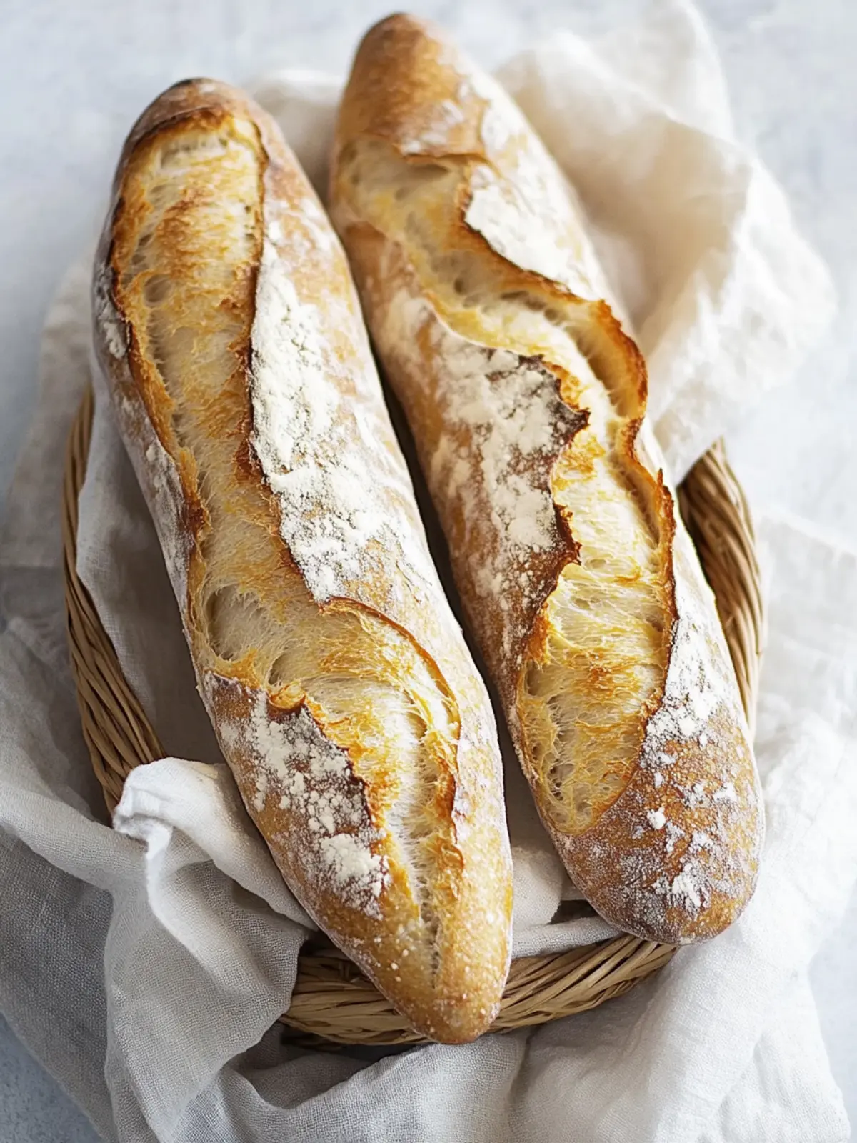 Einfaches Rezept für knuspriges Baguette