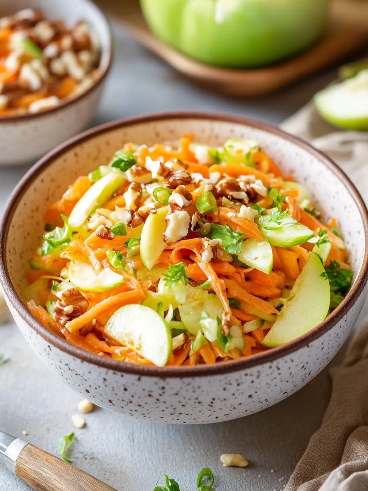 Karotten-Apfel-Salat mit Walnüssen