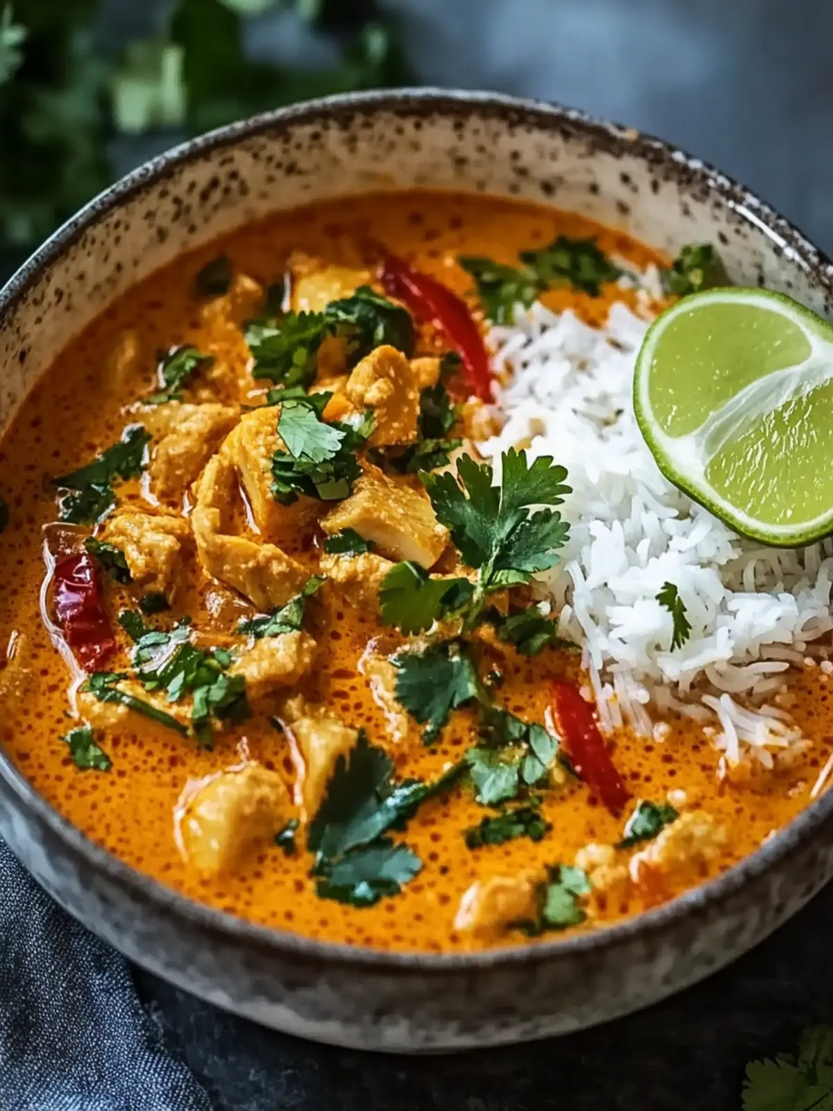 Thailändisches Erdnuss-Curry-Hähnchen
