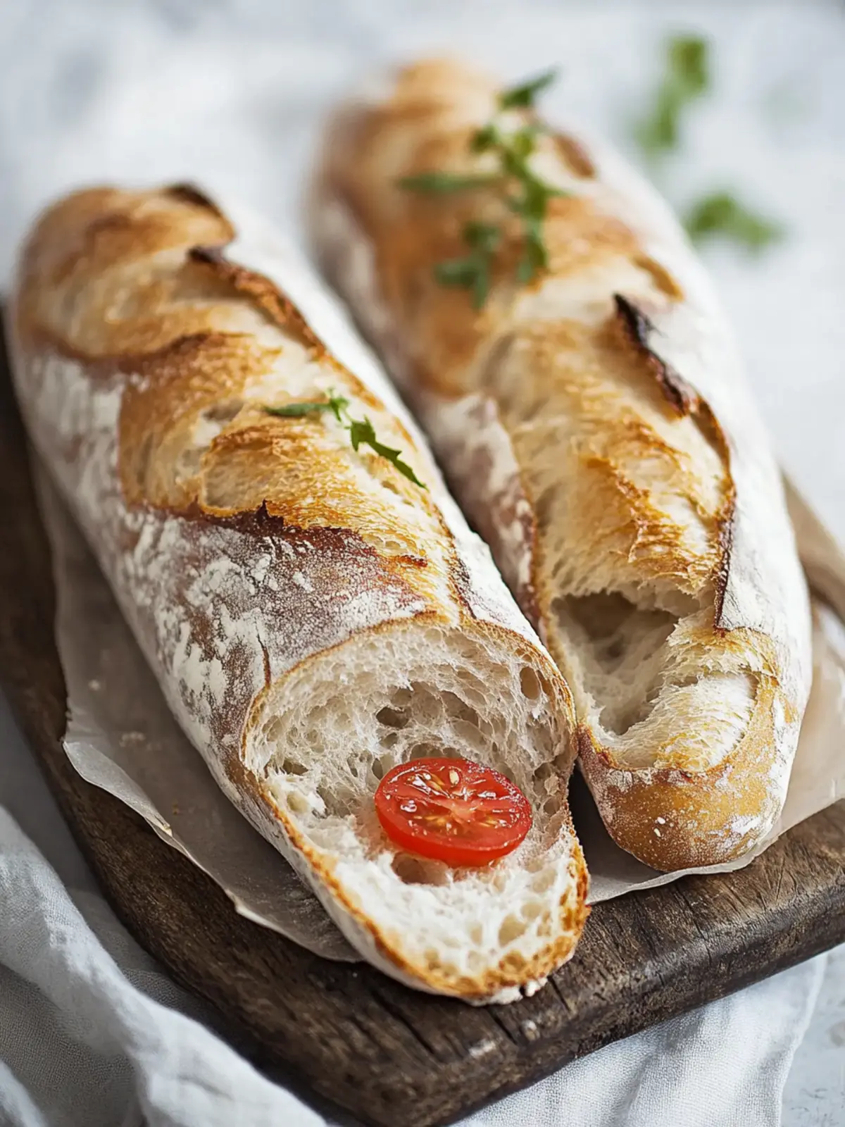 Einfaches Rezept für knuspriges Baguette