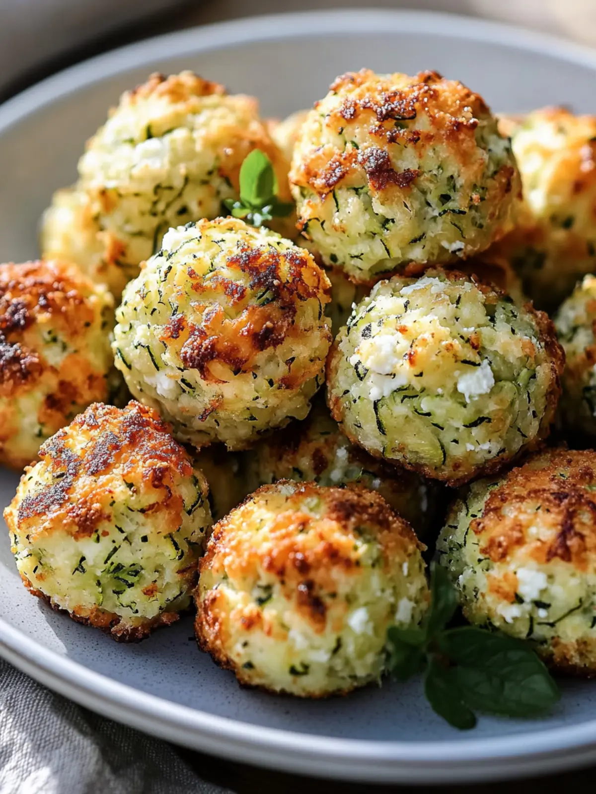 Crispy Zucchini Feta Balls: Light & Delicious from the Oven