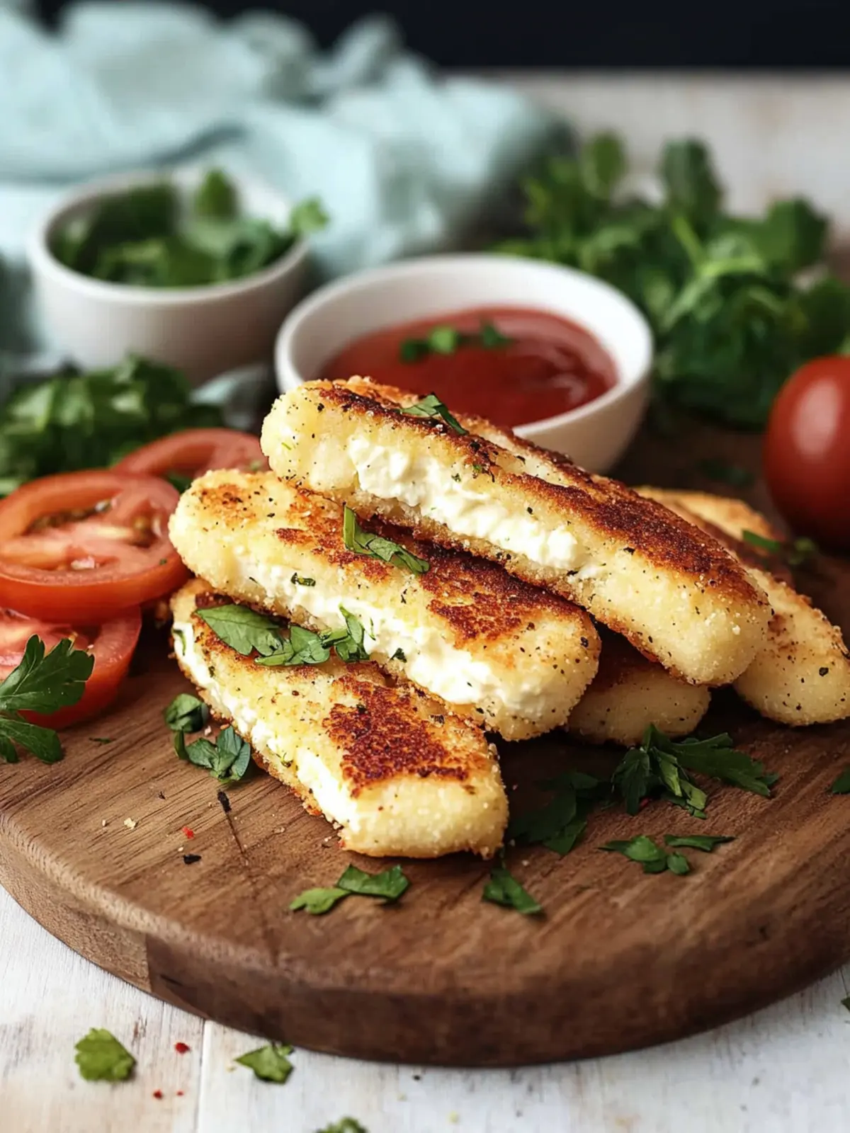 Luftfritteuse Halloumi Pommes