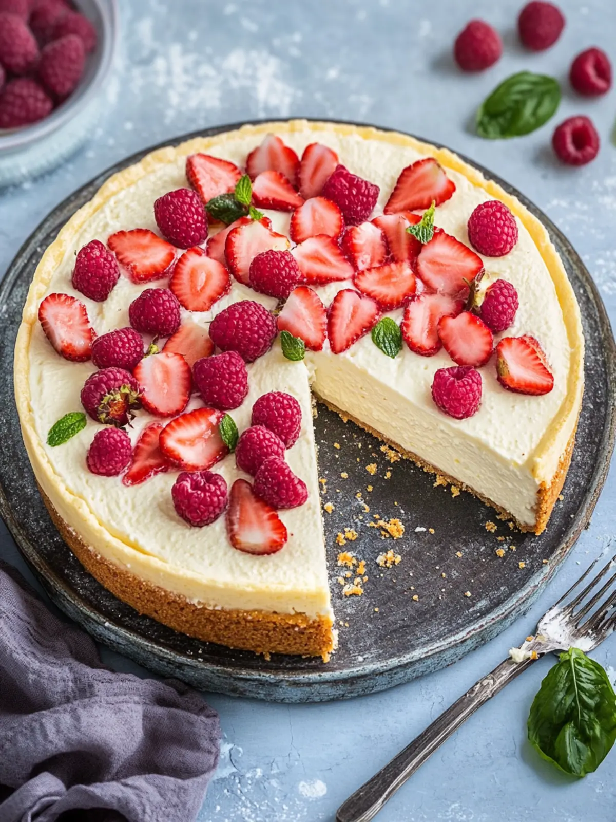 Quarkkuchen ohne Zucker