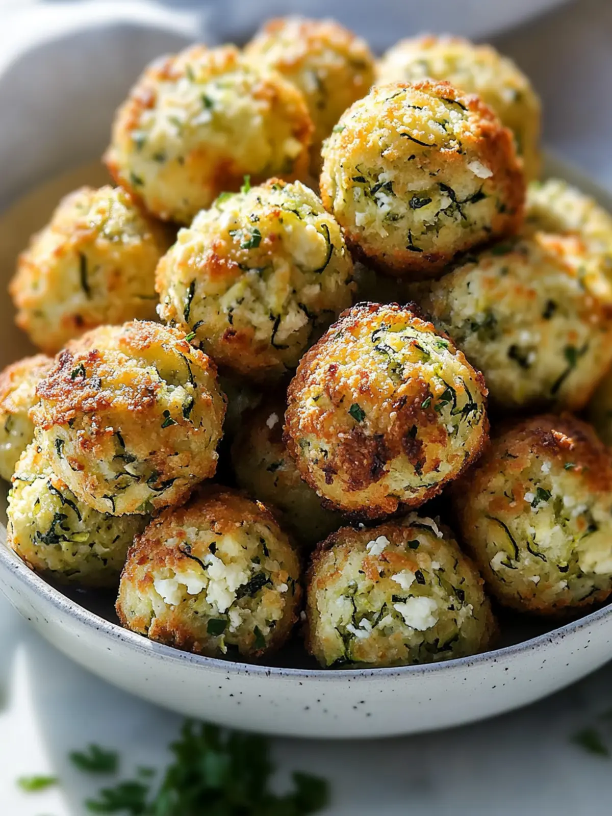 Crispy Zucchini Feta Balls: Light & Delicious from the Oven