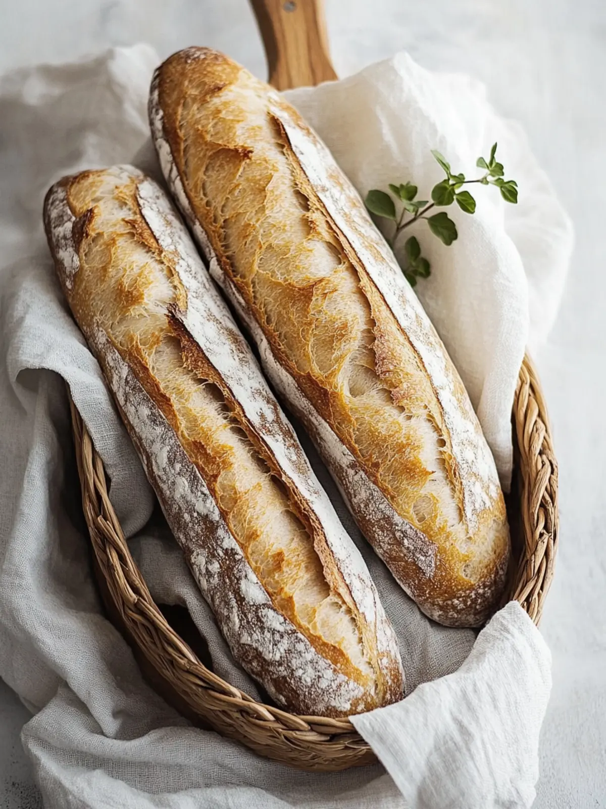 Einfaches Rezept für knuspriges Baguette