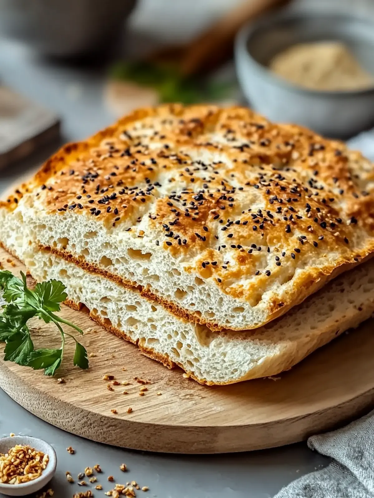 Keto Hüttenkäse-Fladenbrot
