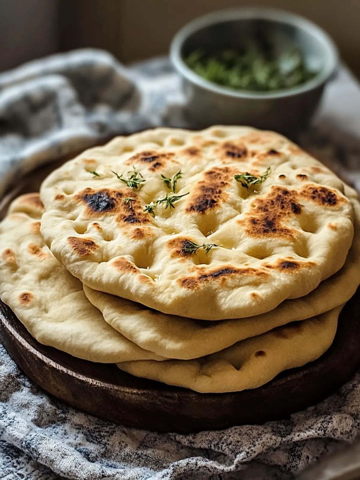 Hausgemachtes Pita Brot einfach und fluffig