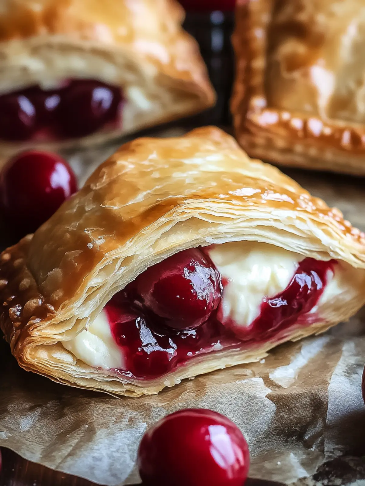 Cherry pockets with cream cheese filling: This is how it works