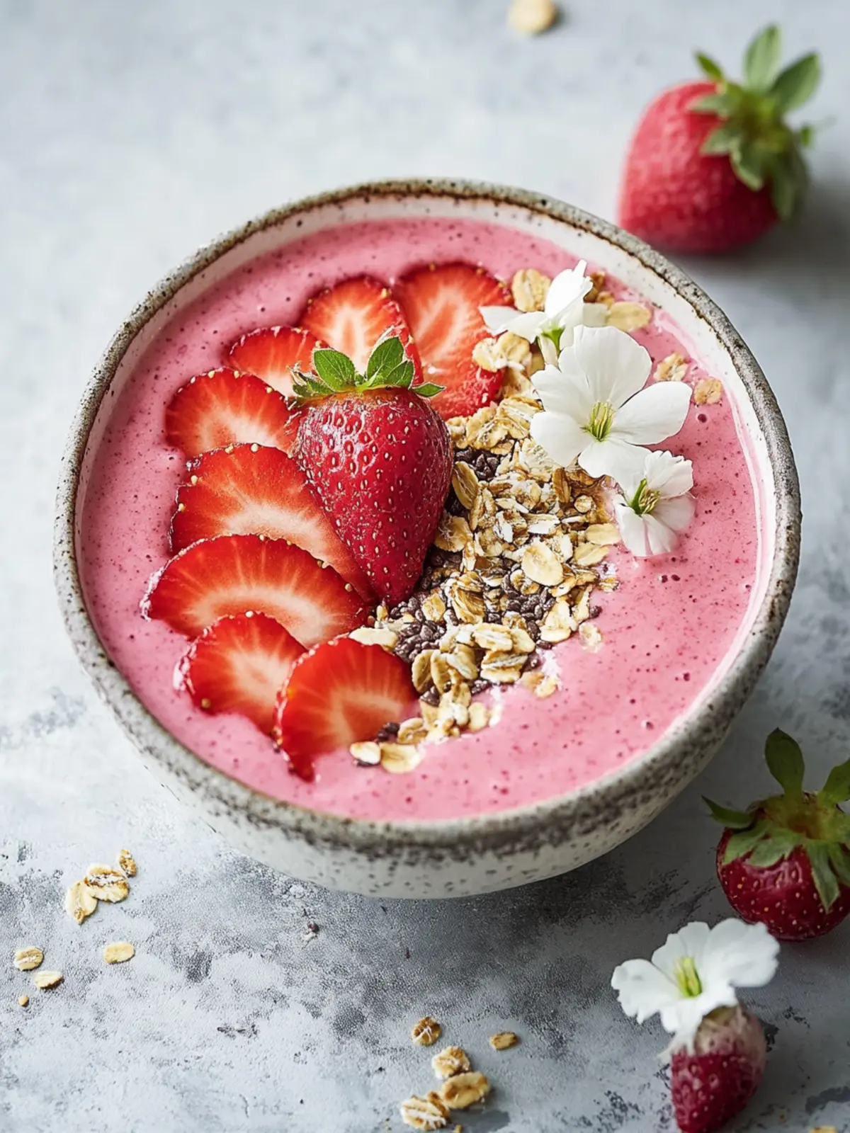 Try a strawberry-coconut smoothie bowl for breakfast