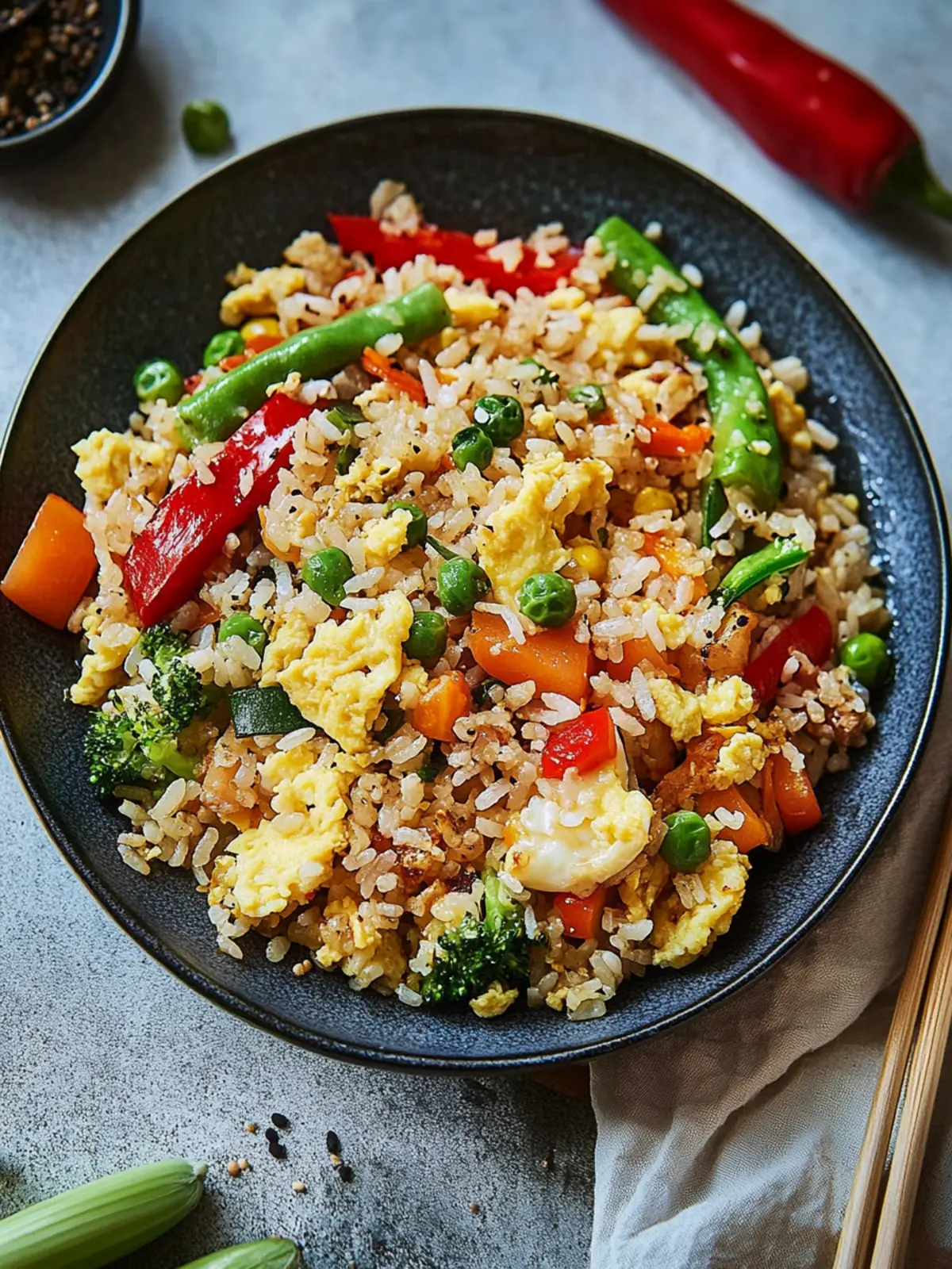 Fried Rice with Vegetables and Egg