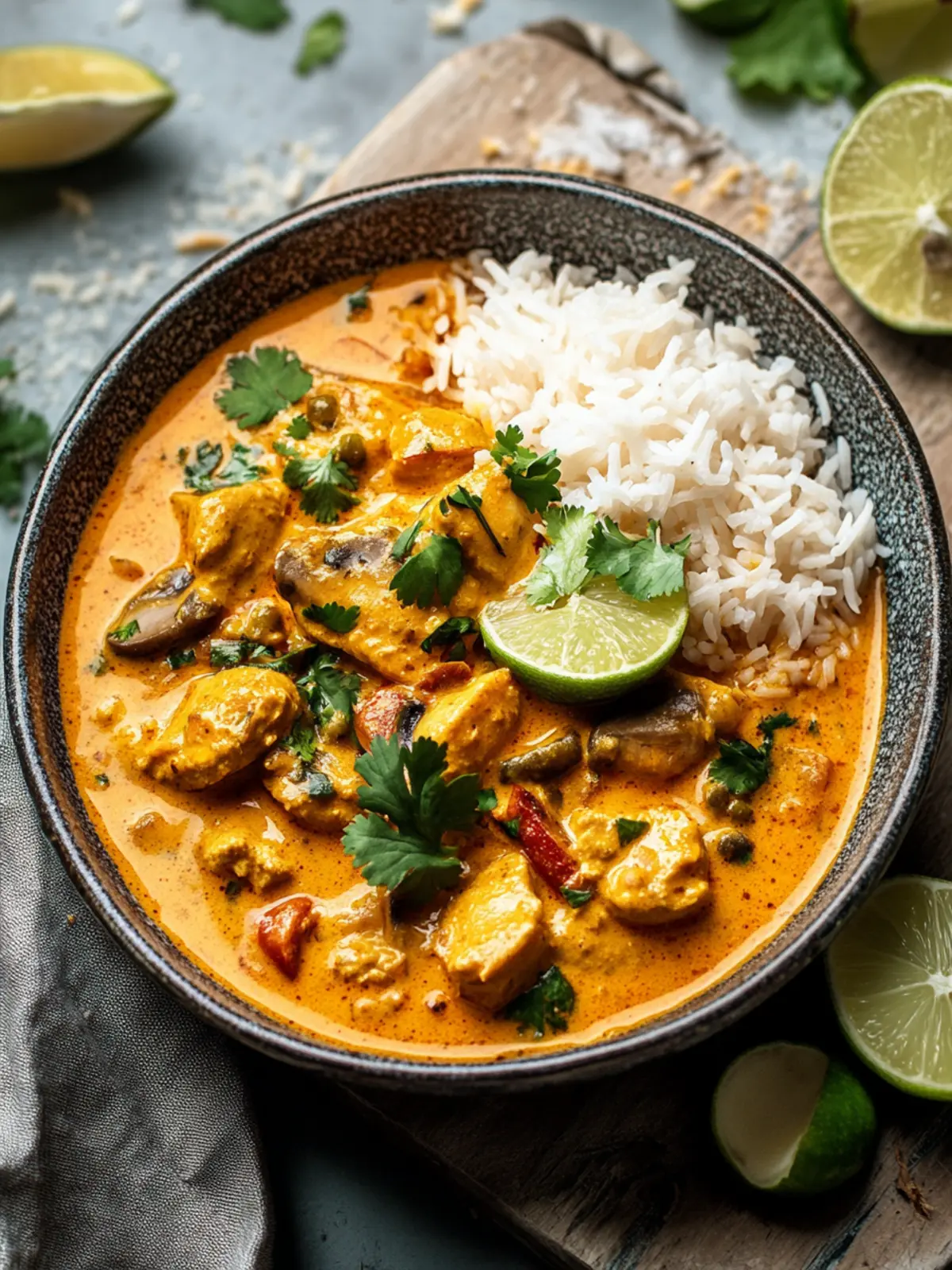Koche dieses Curry mit Hähnchen und Pilzen und der Tag ist dein Freund