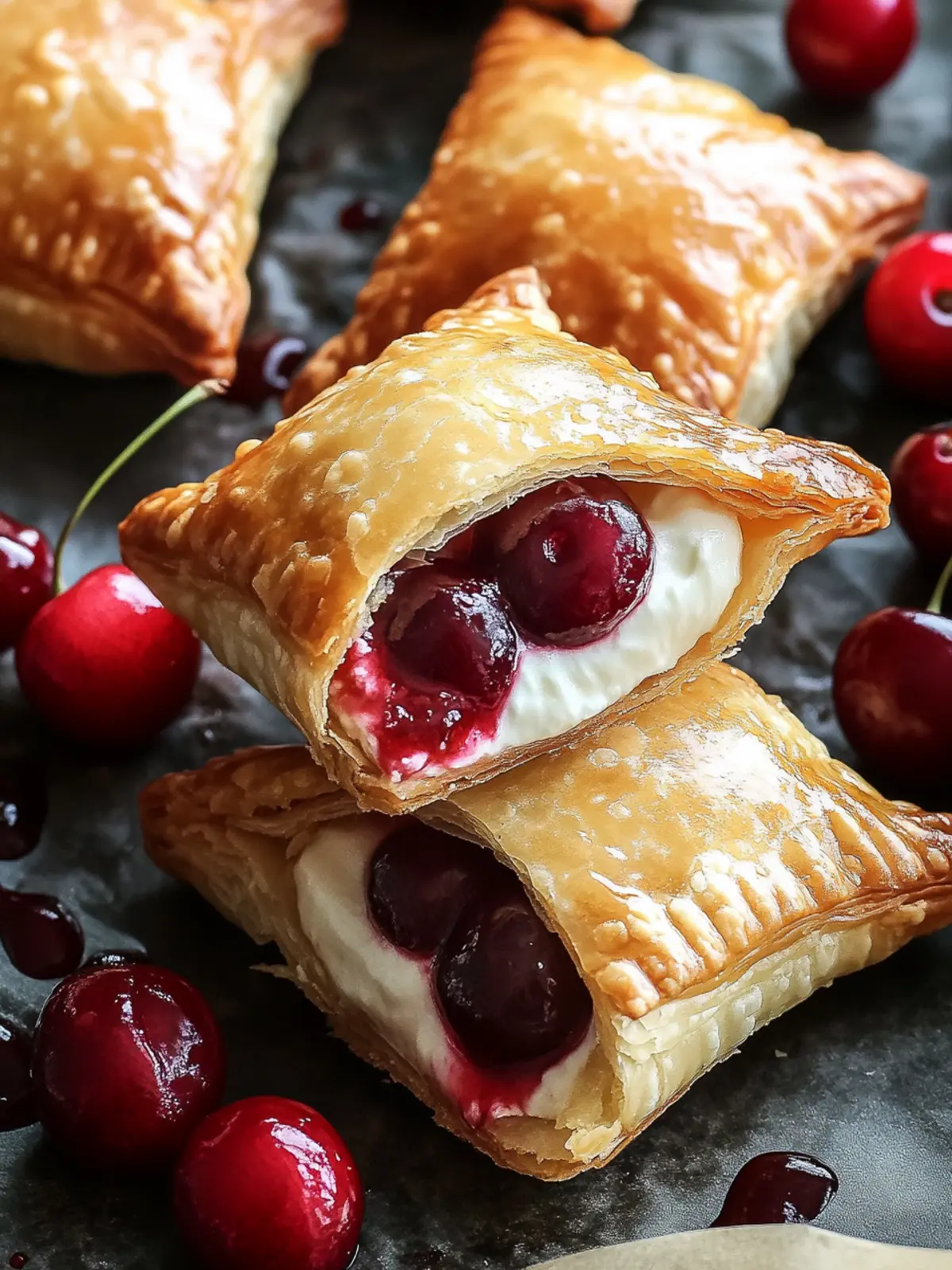 Cherry pockets with cream cheese filling: This is how it works