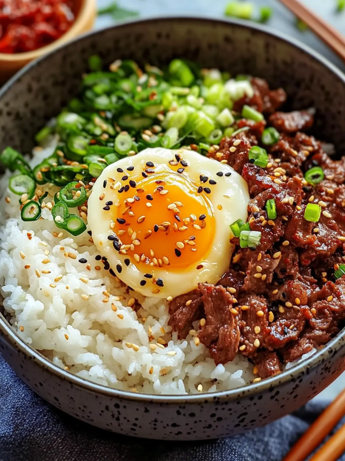 Koreanisches Rinderhackfleisch-Bowl (25 Minuten)