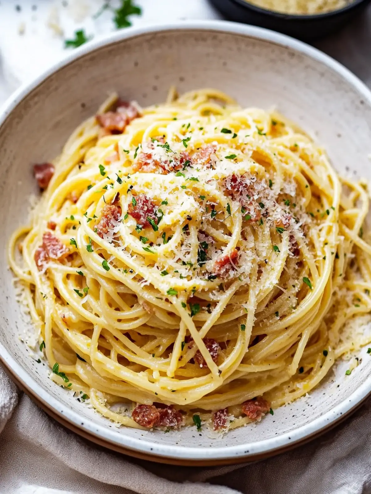Hausgemachte Spaghetti Carbonara | Authentisches römisches 5-Zutaten-Pasta-Rezept
