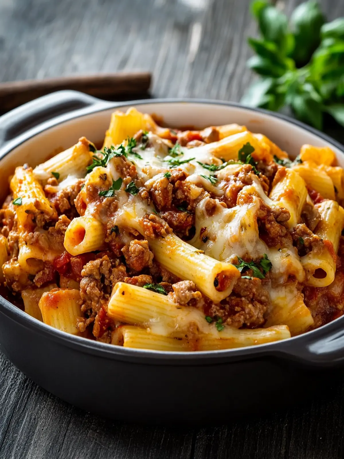Nudelauflauf mit Hackfleisch und Paprika