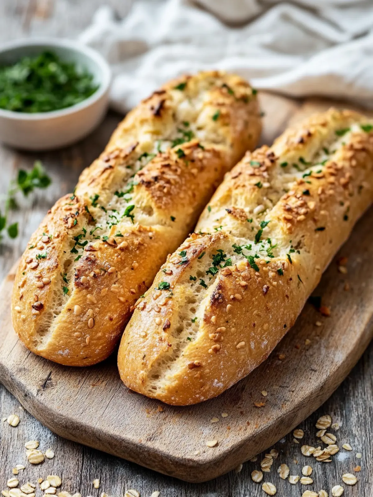 Knusprige Low Carb Knoblauch-Baguettes Proteinreich & Schnell