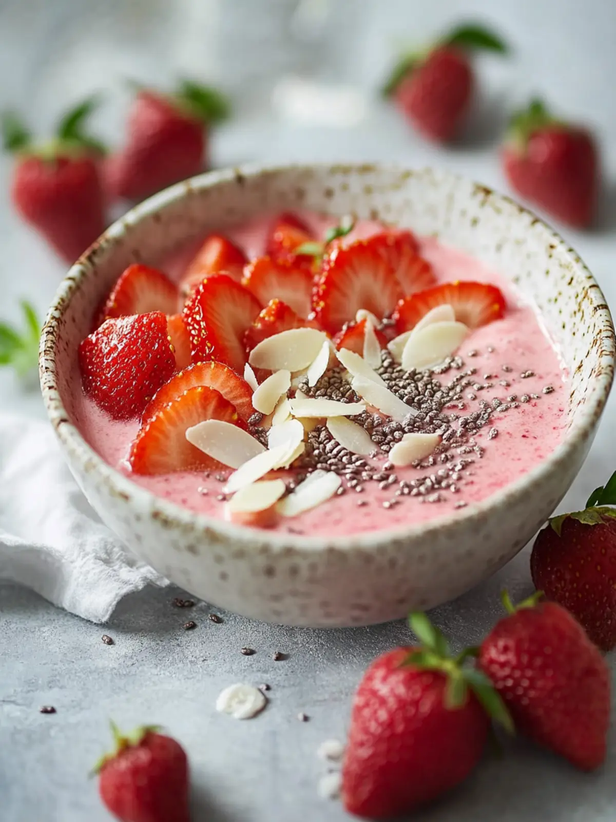 Try a strawberry-coconut smoothie bowl for breakfast