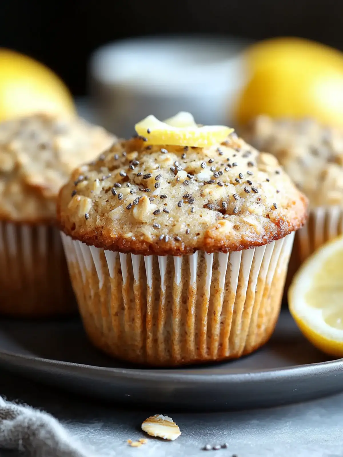Gluten-free lemon chia oat muffins: the simple recipe for a healthy breakfast