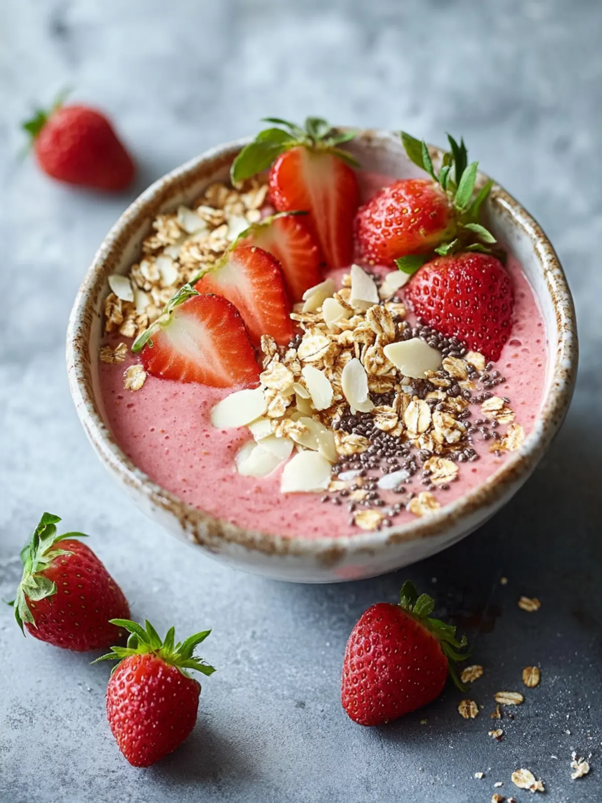 Try a strawberry-coconut smoothie bowl for breakfast