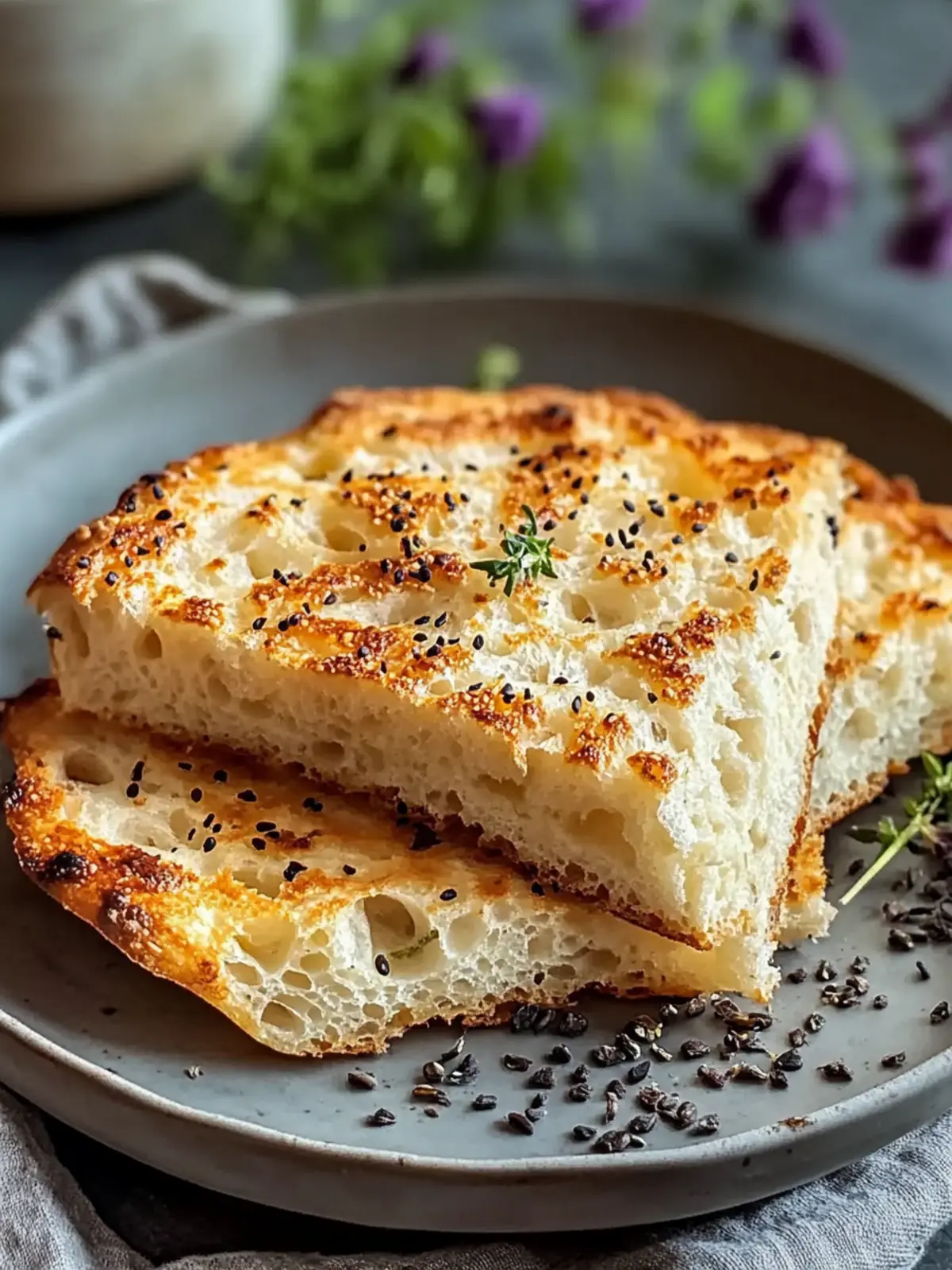 Keto Hüttenkäse-Fladenbrot