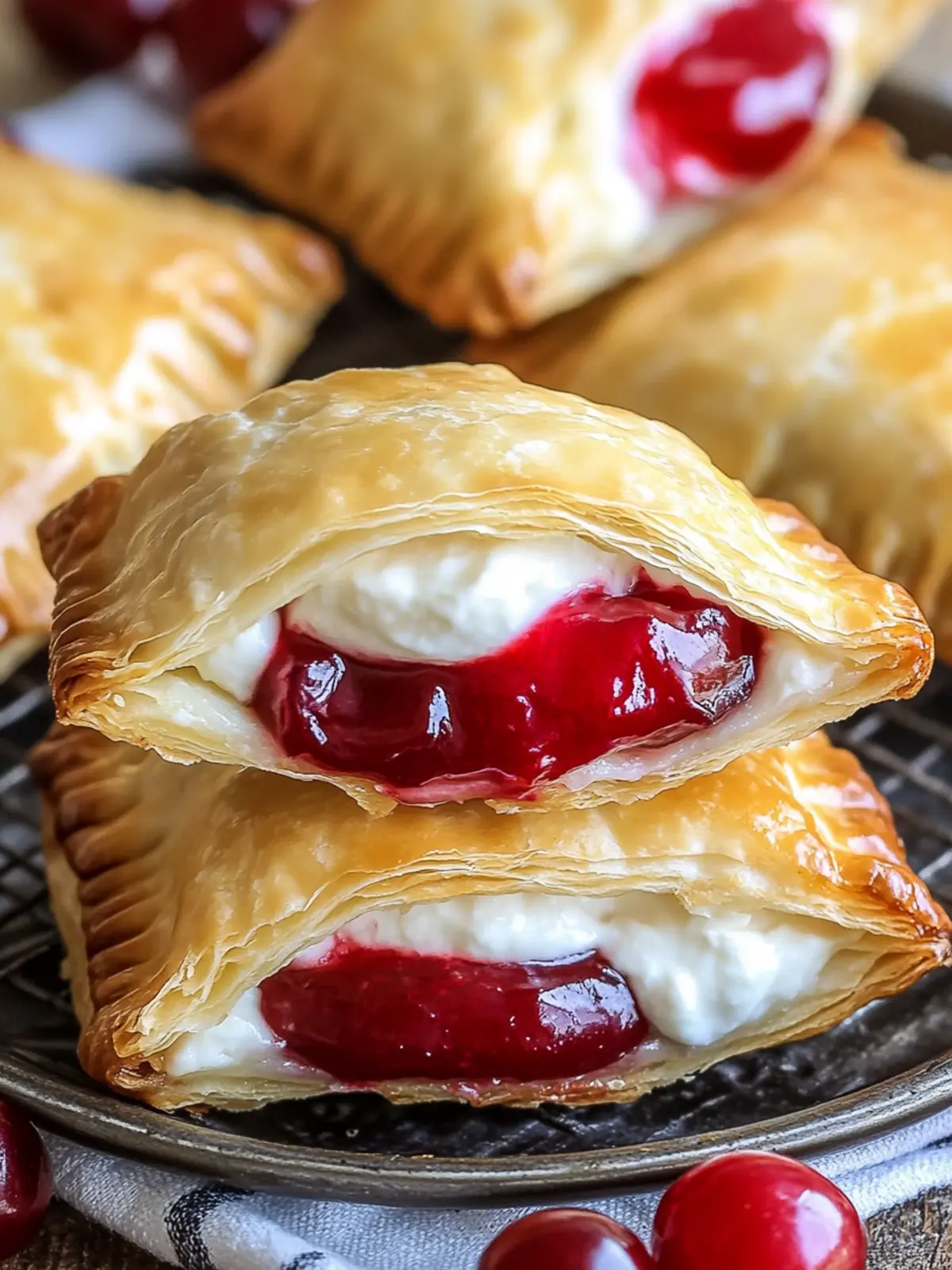 Cherry pockets with cream cheese filling: This is how it works