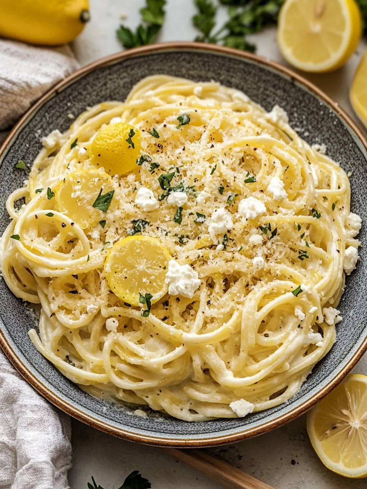 Creamy Lemon Feta Pasta – Fresh, Spicy and Ready in Just 25 Minutes