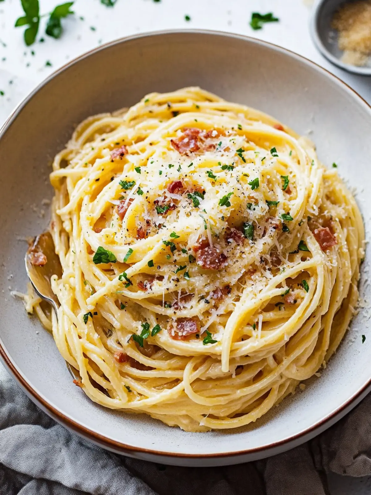 Hausgemachte Spaghetti Carbonara | Authentisches römisches 5-Zutaten-Pasta-Rezept