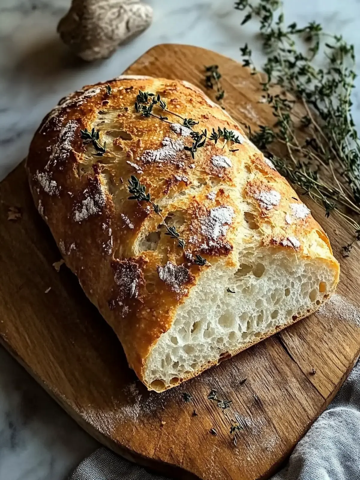 Knoblauchbrot ohne Kneten