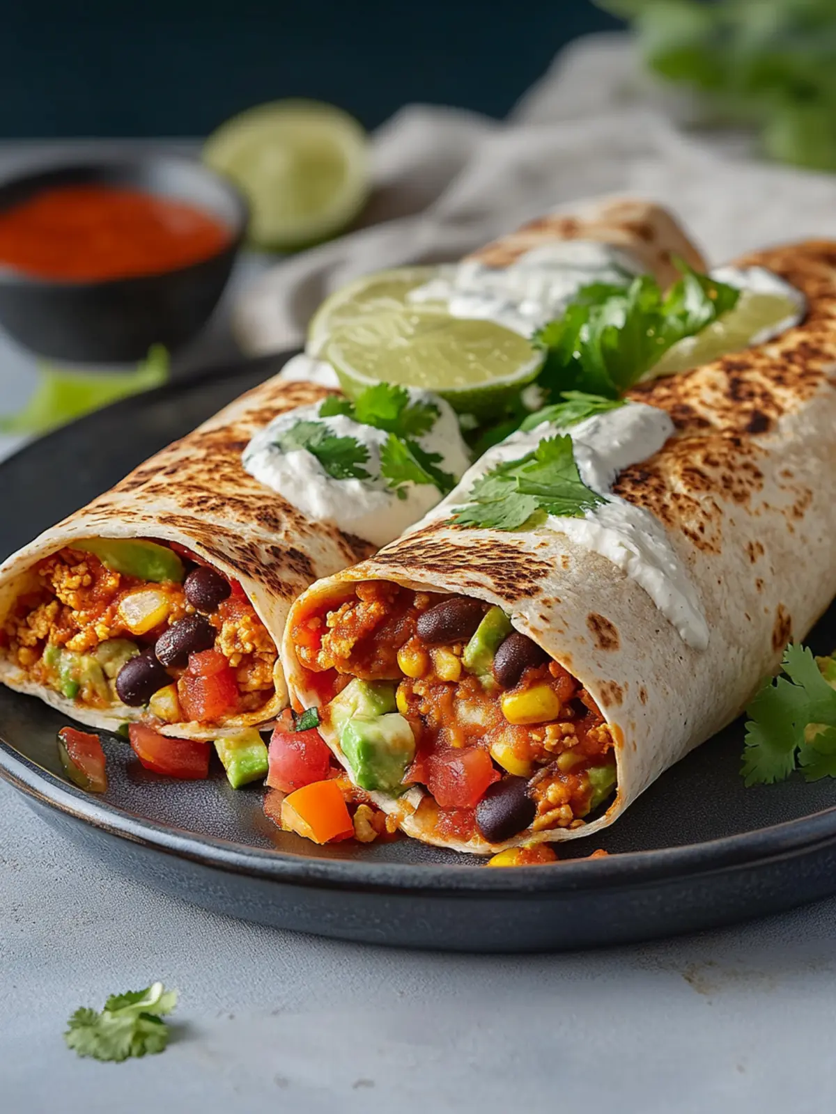 Kuschelige Küche Burritos: würzig, vegan, wow