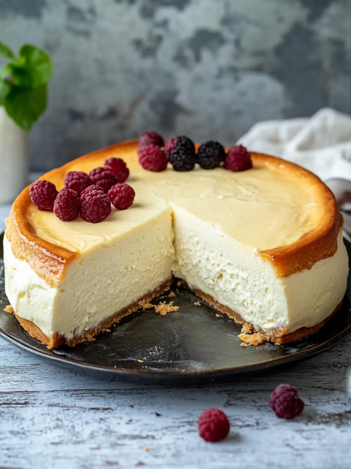 Cheesecake without base – creamy quark cake, super delicious