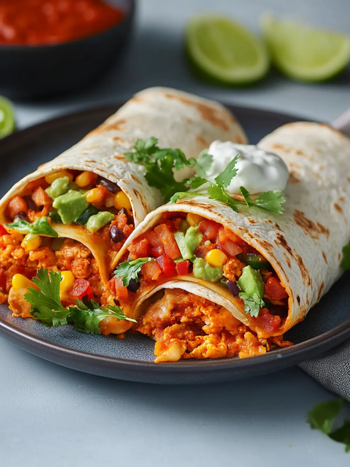 Kuschelige Küche Burritos: würzig, vegan, wow