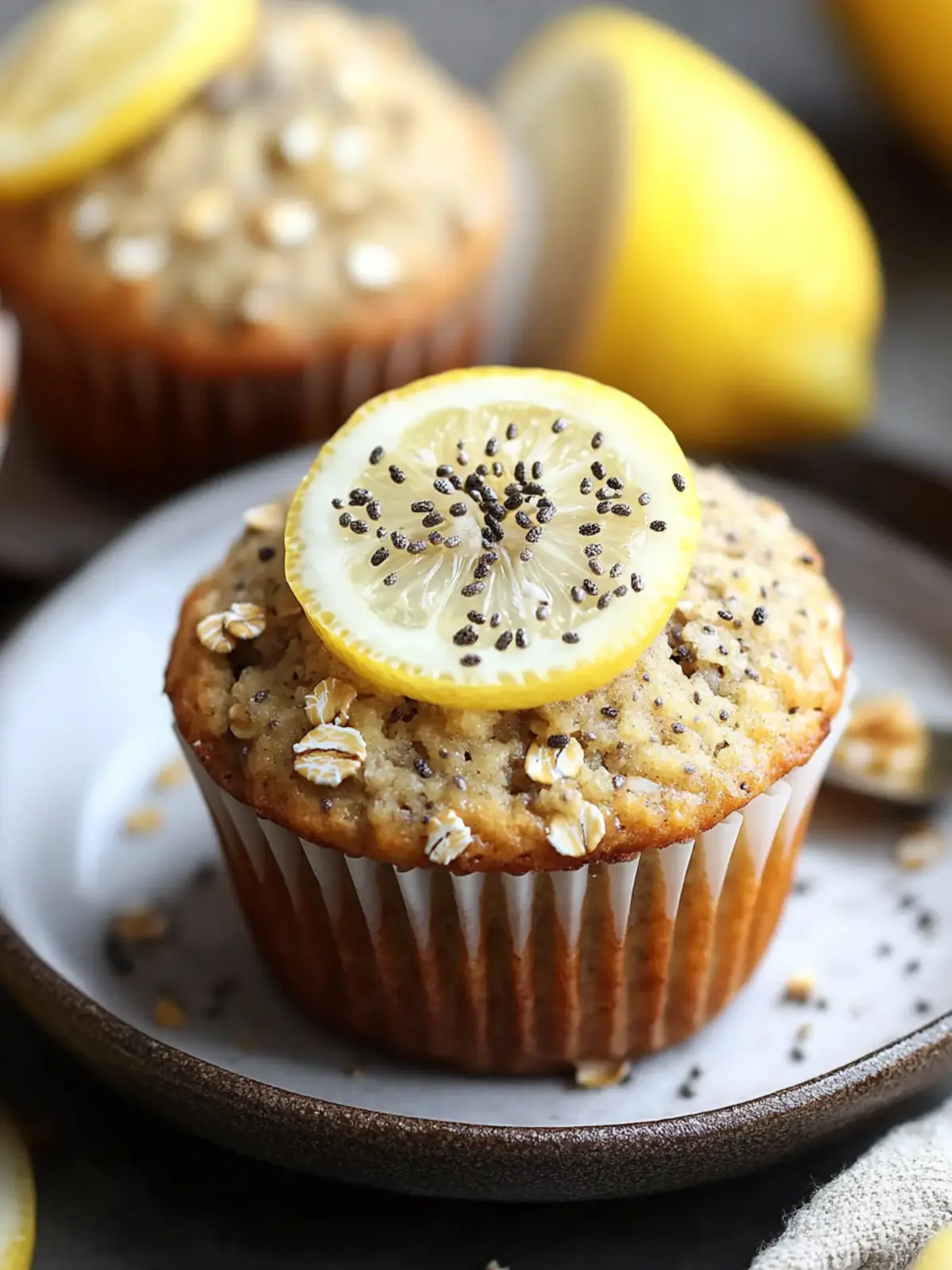 Gluten-free lemon chia oat muffins: the simple recipe for a healthy breakfast