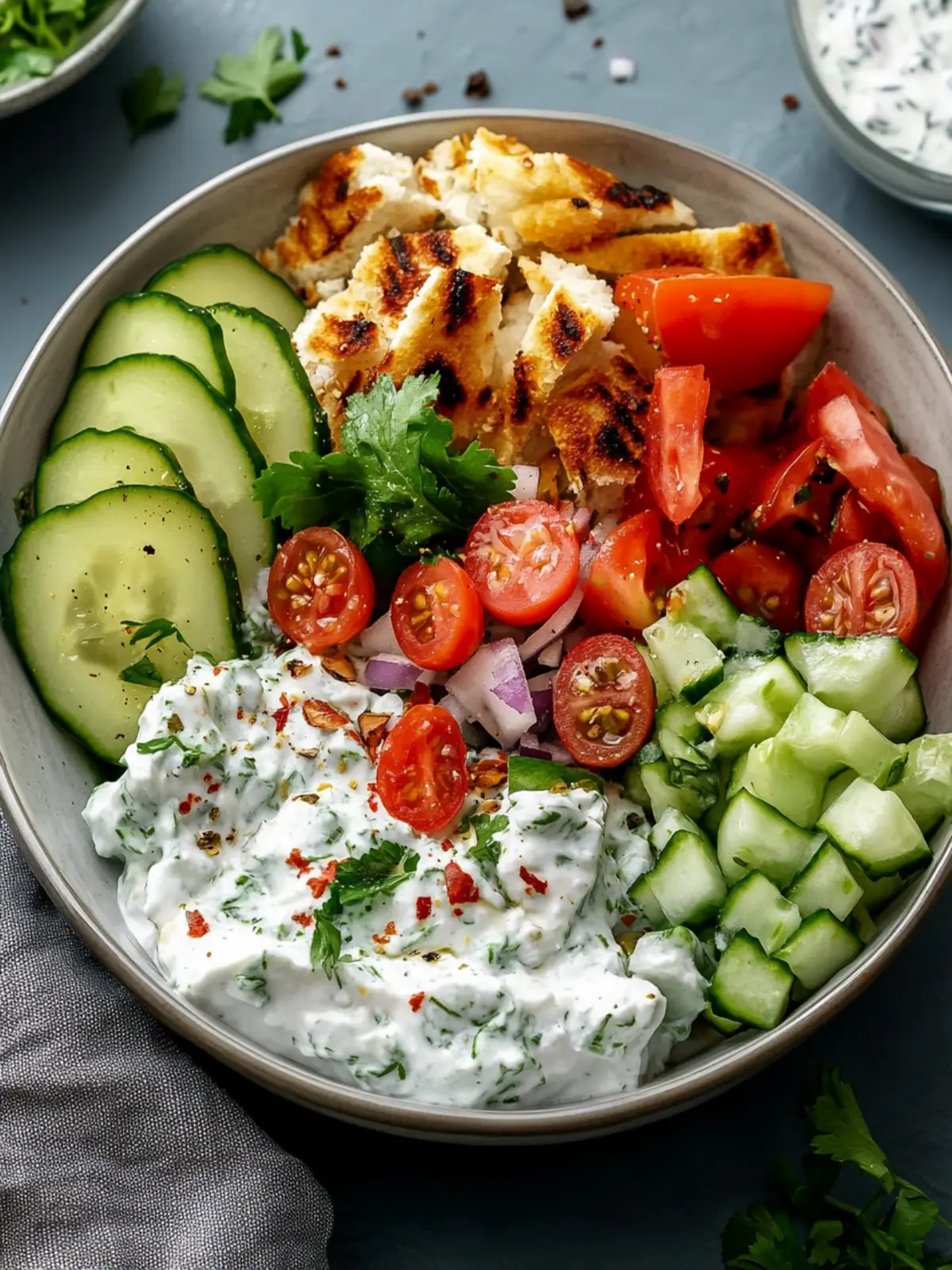 Hähnchen-Tzatziki-Bowl: dein neuer Meal-Prep-Liebling