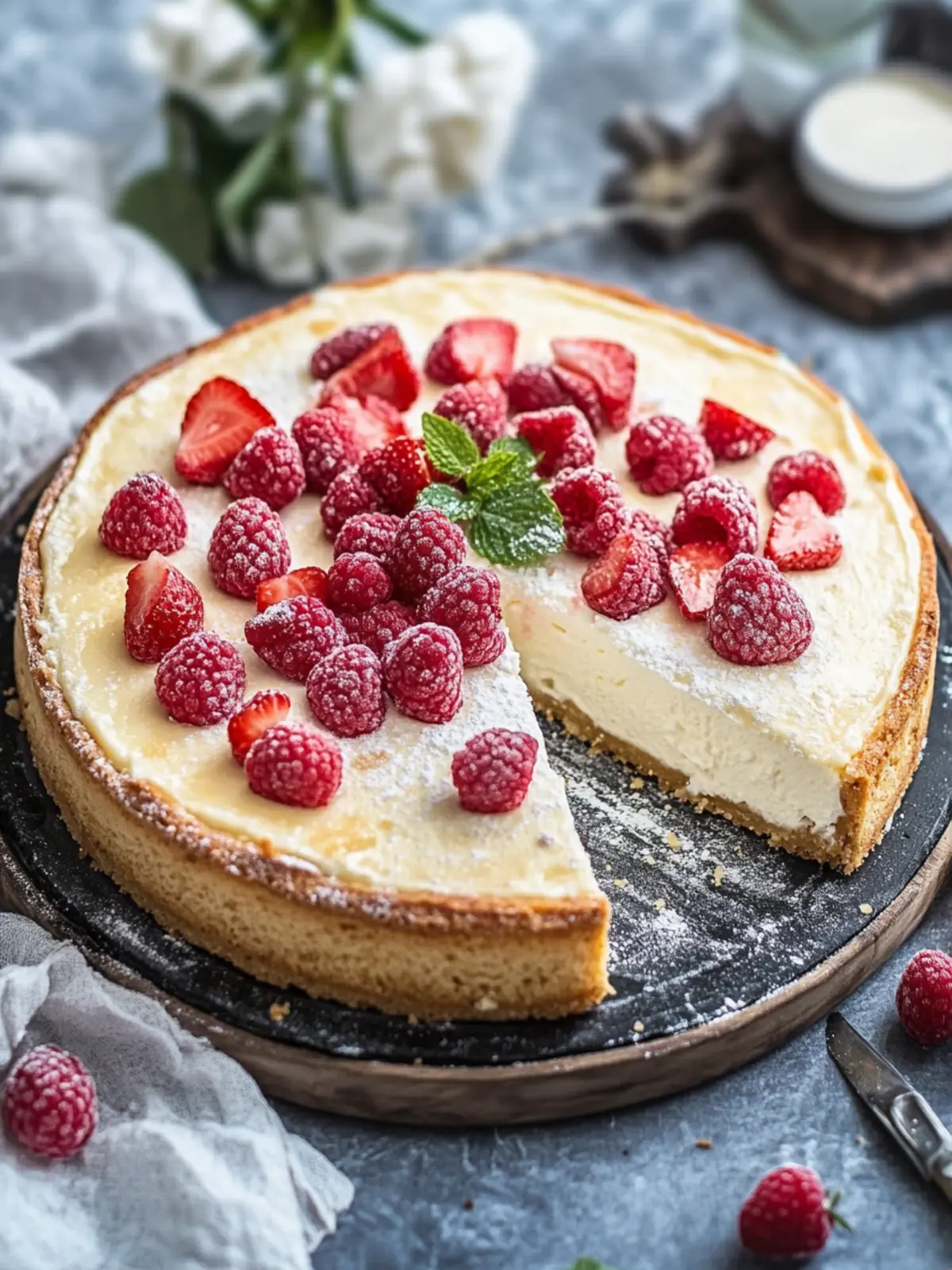 Quarkkuchen ohne Zucker