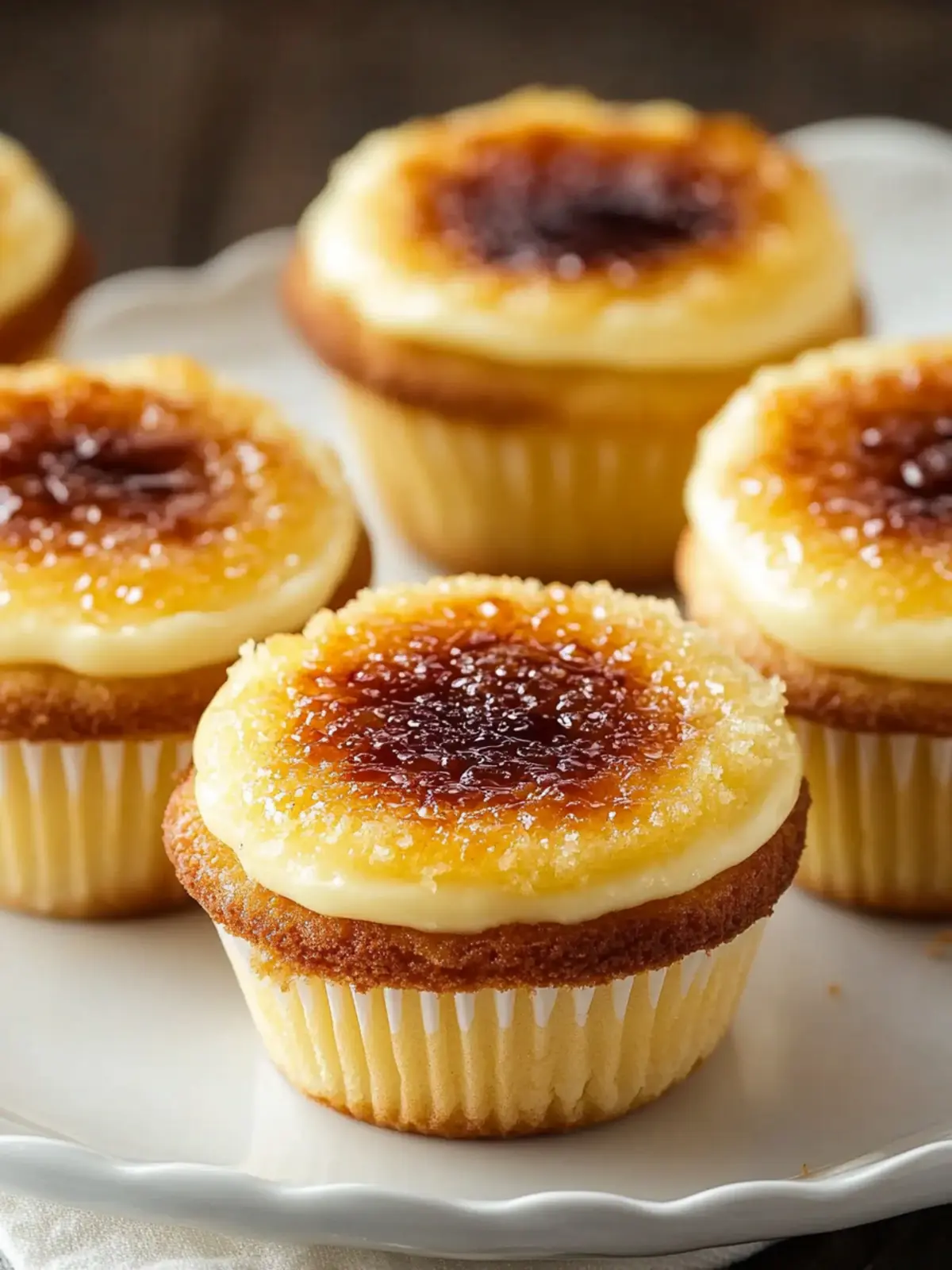 Crème Brûlée Käsekuchen Cupcakes