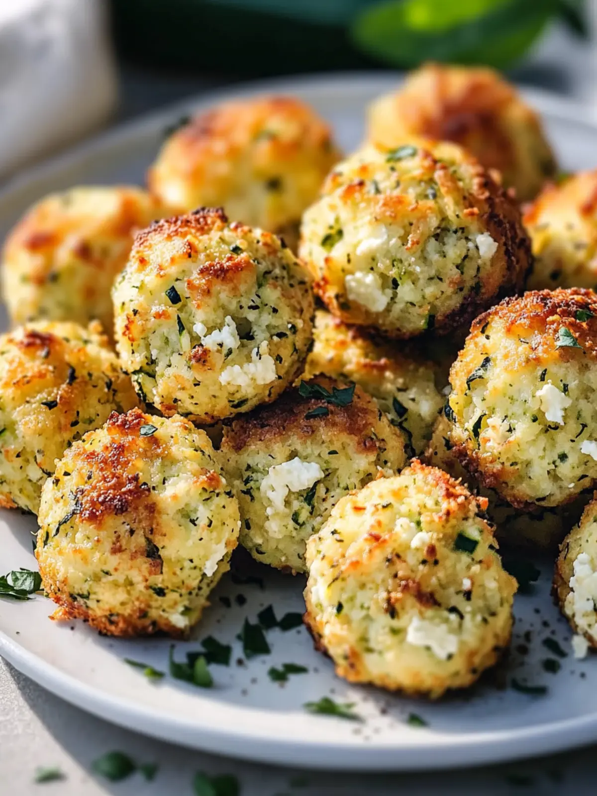 Crispy Zucchini Feta Balls: Light & Delicious from the Oven
