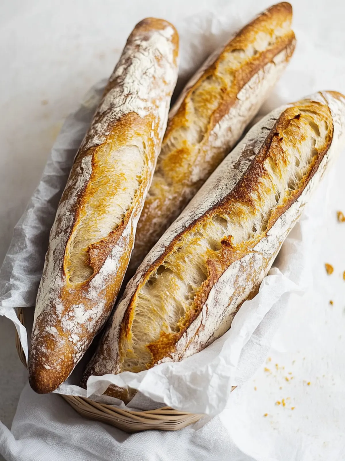 Einfaches Rezept für knuspriges Baguette