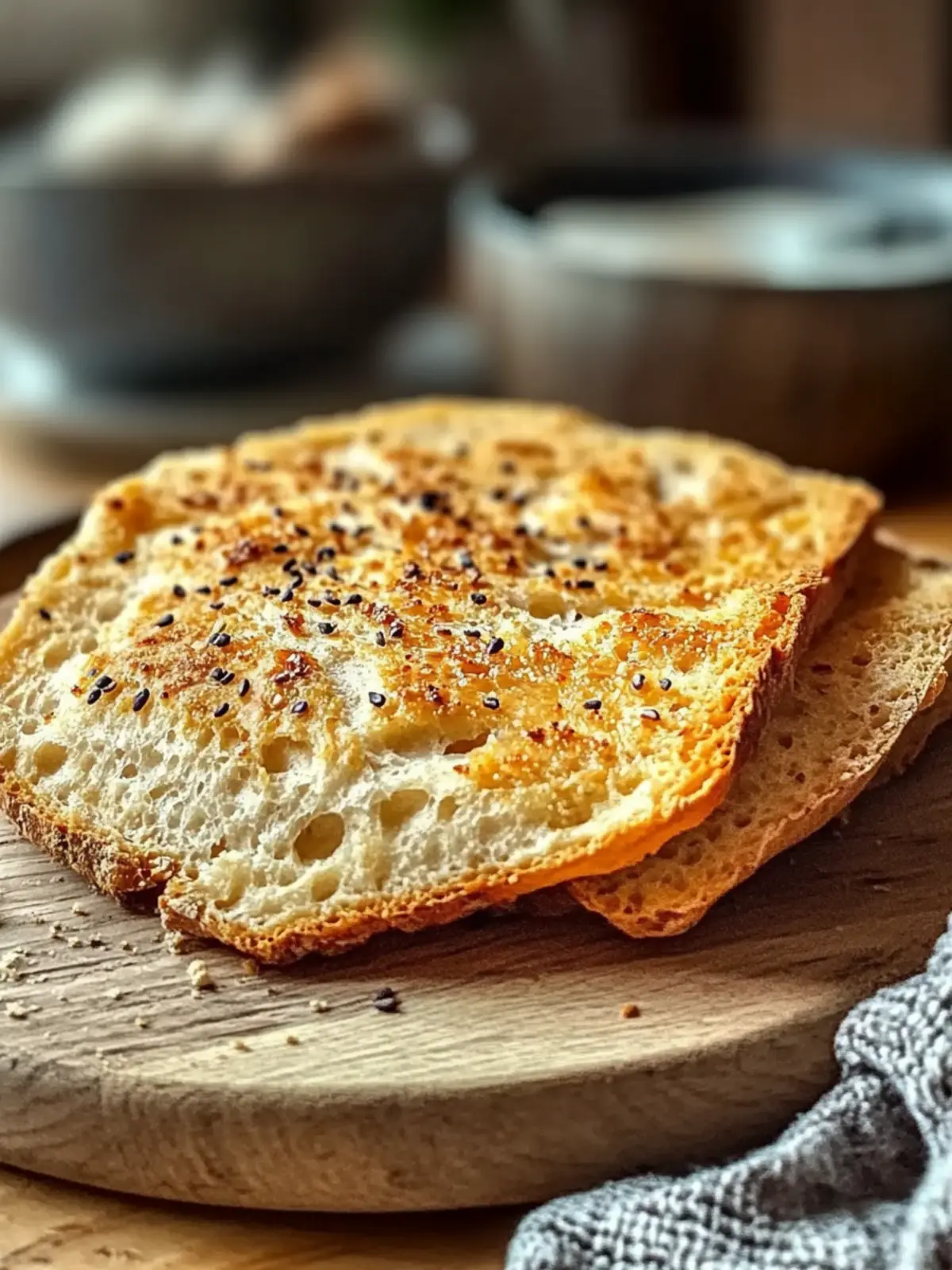 Keto Hüttenkäse-Fladenbrot