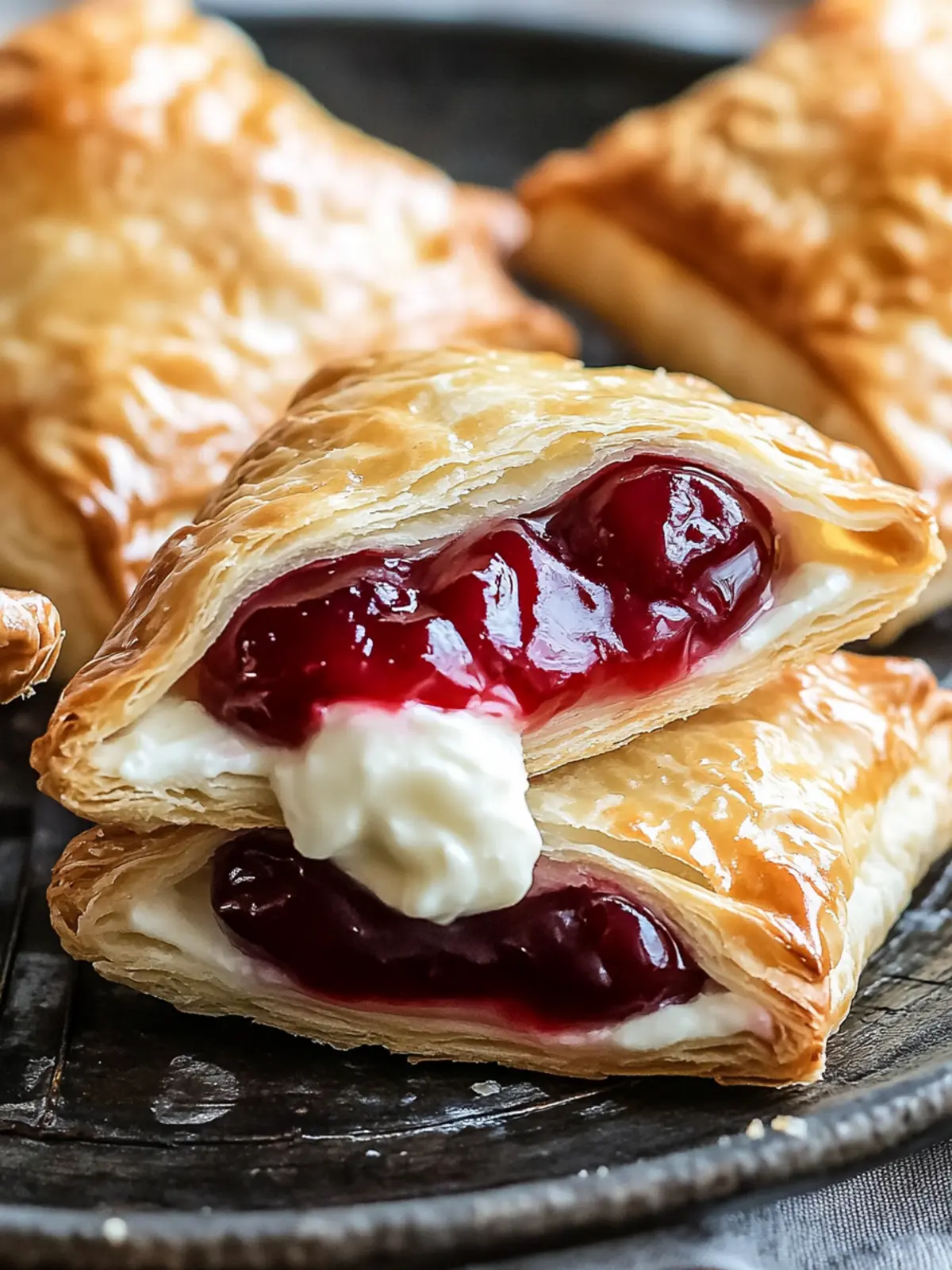 Cherry pockets with cream cheese filling: This is how it works