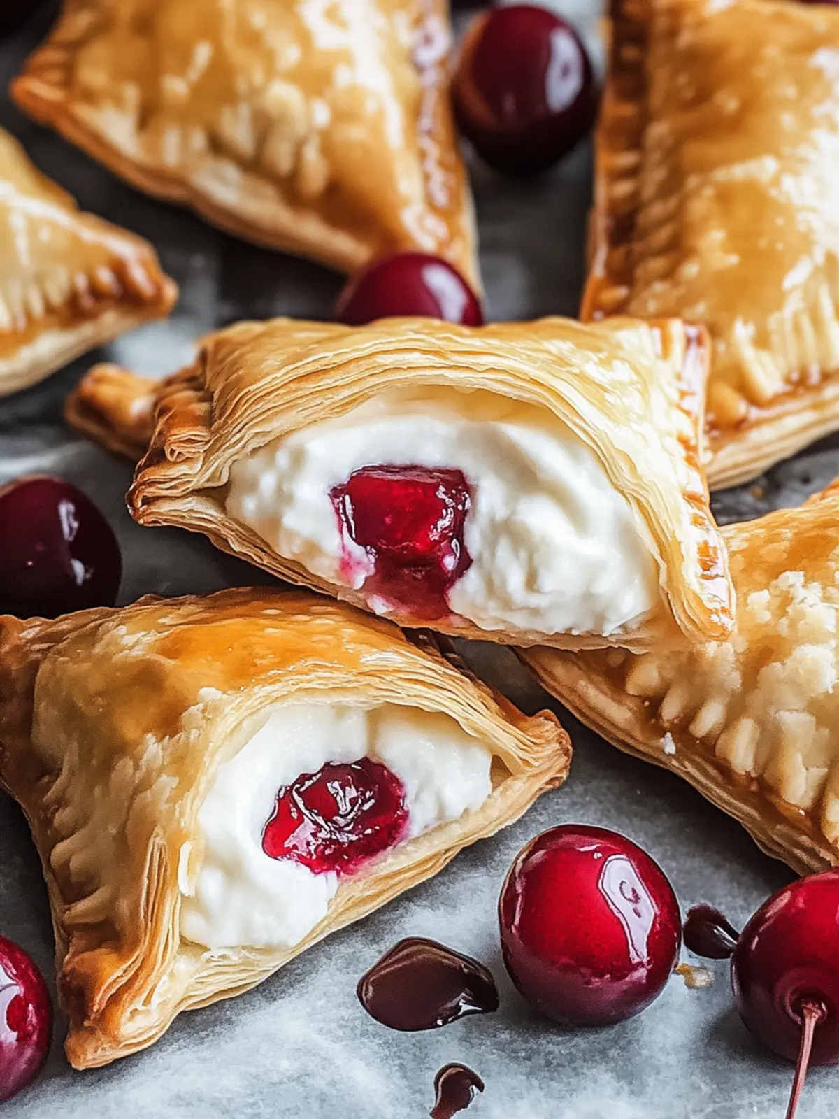 Cherry pockets with cream cheese filling: This is how it works