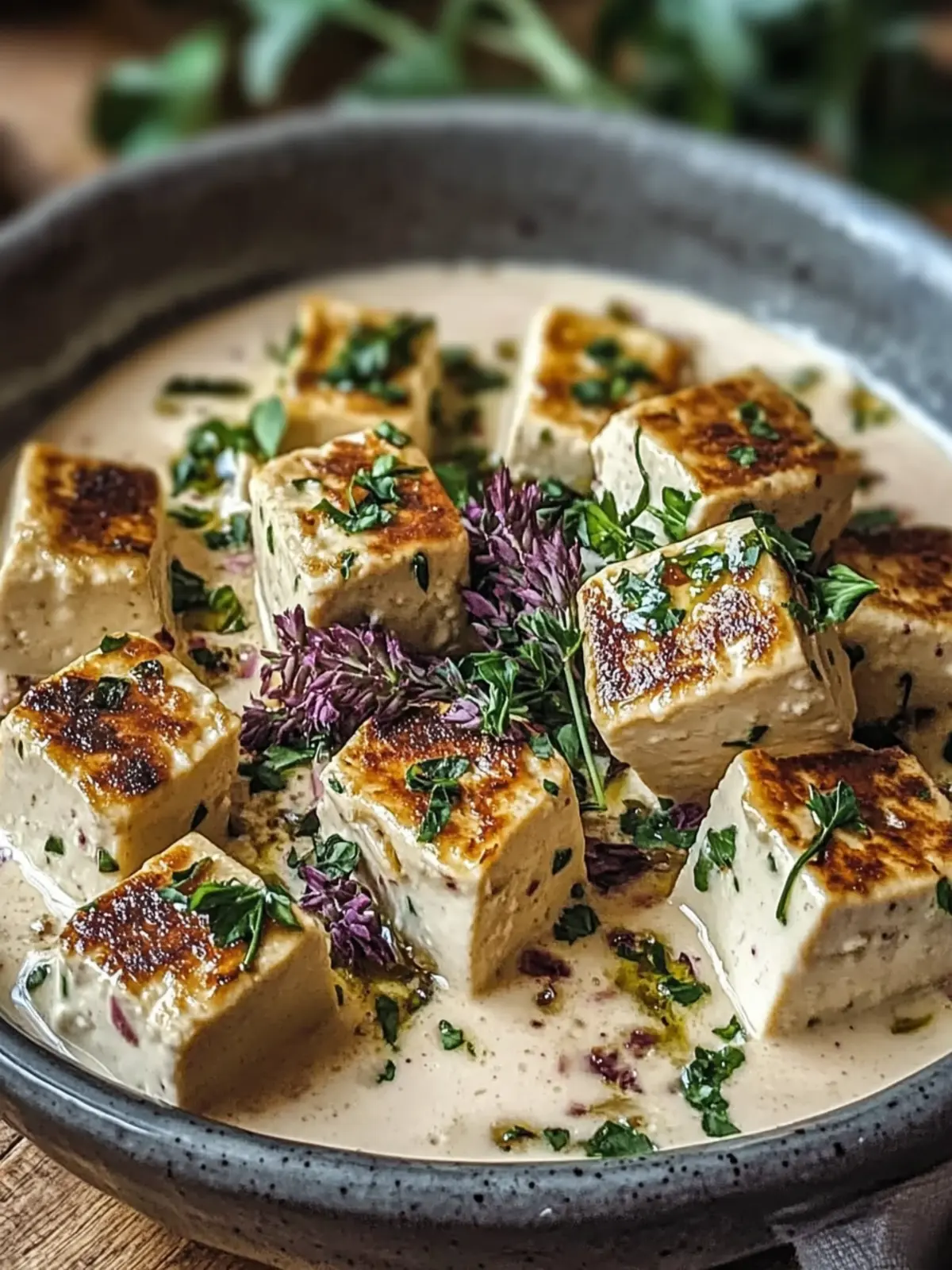 Cremige Heiratsantrags-Tofu-Rezept, das Herzen schmelzen lässt