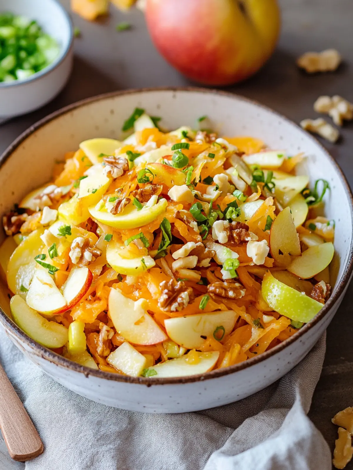 Karotten-Apfel-Salat mit Walnüssen
