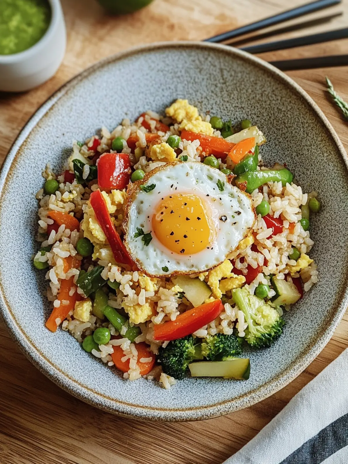 Fried Rice with Vegetables and Egg