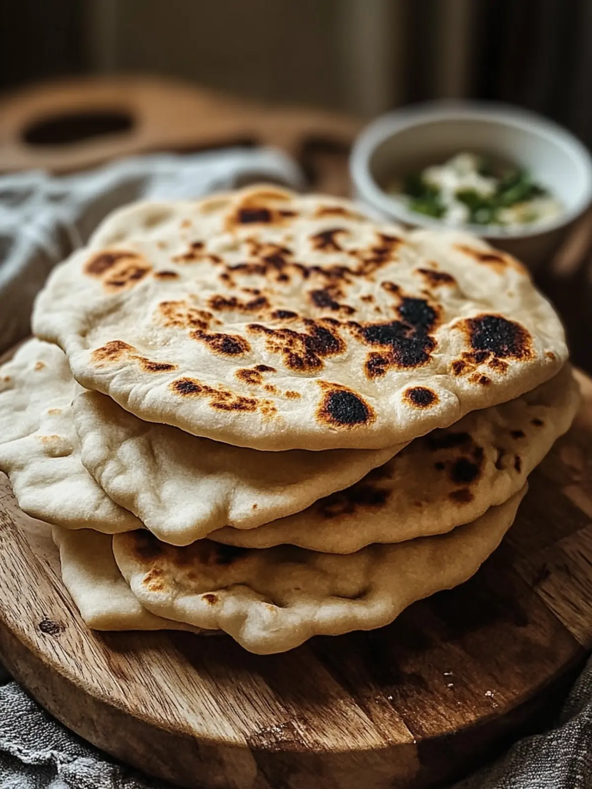 Hausgemachtes Pita Brot einfach und fluffig