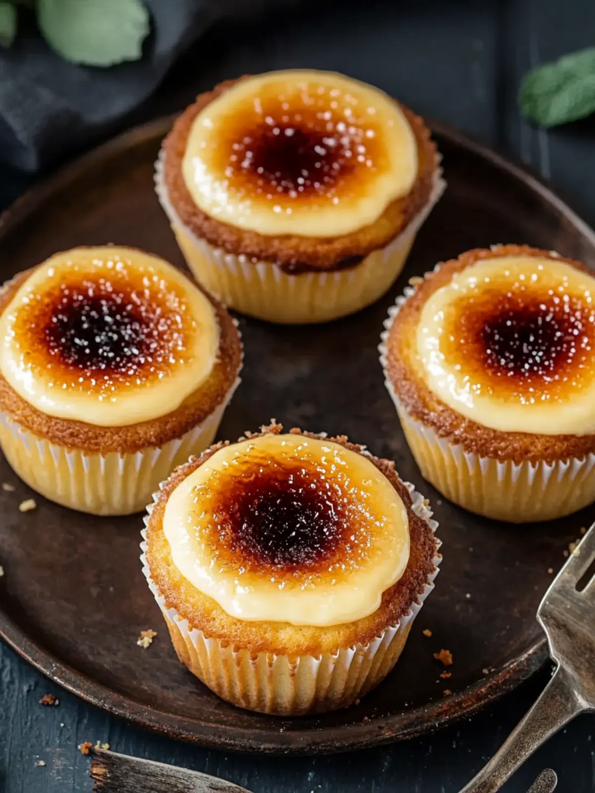 Crème Brûlée Käsekuchen Cupcakes