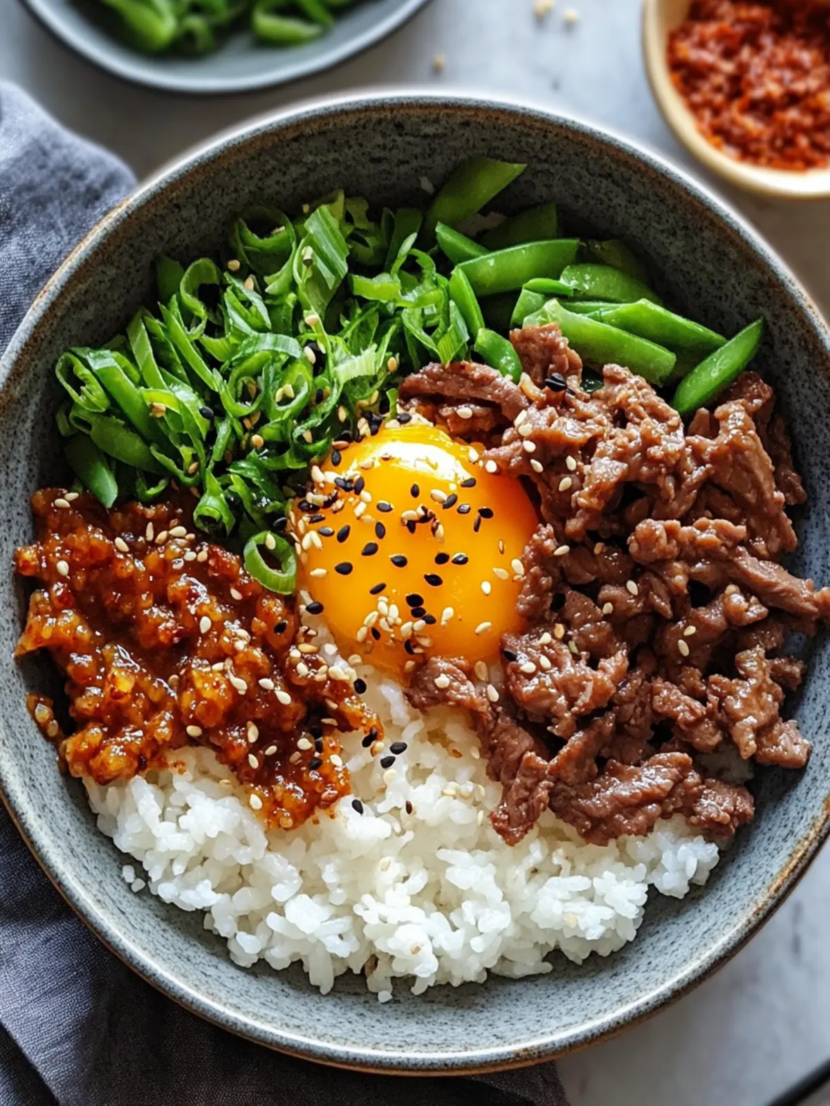 Koreanisches Rinderhackfleisch-Bowl (25 Minuten)
