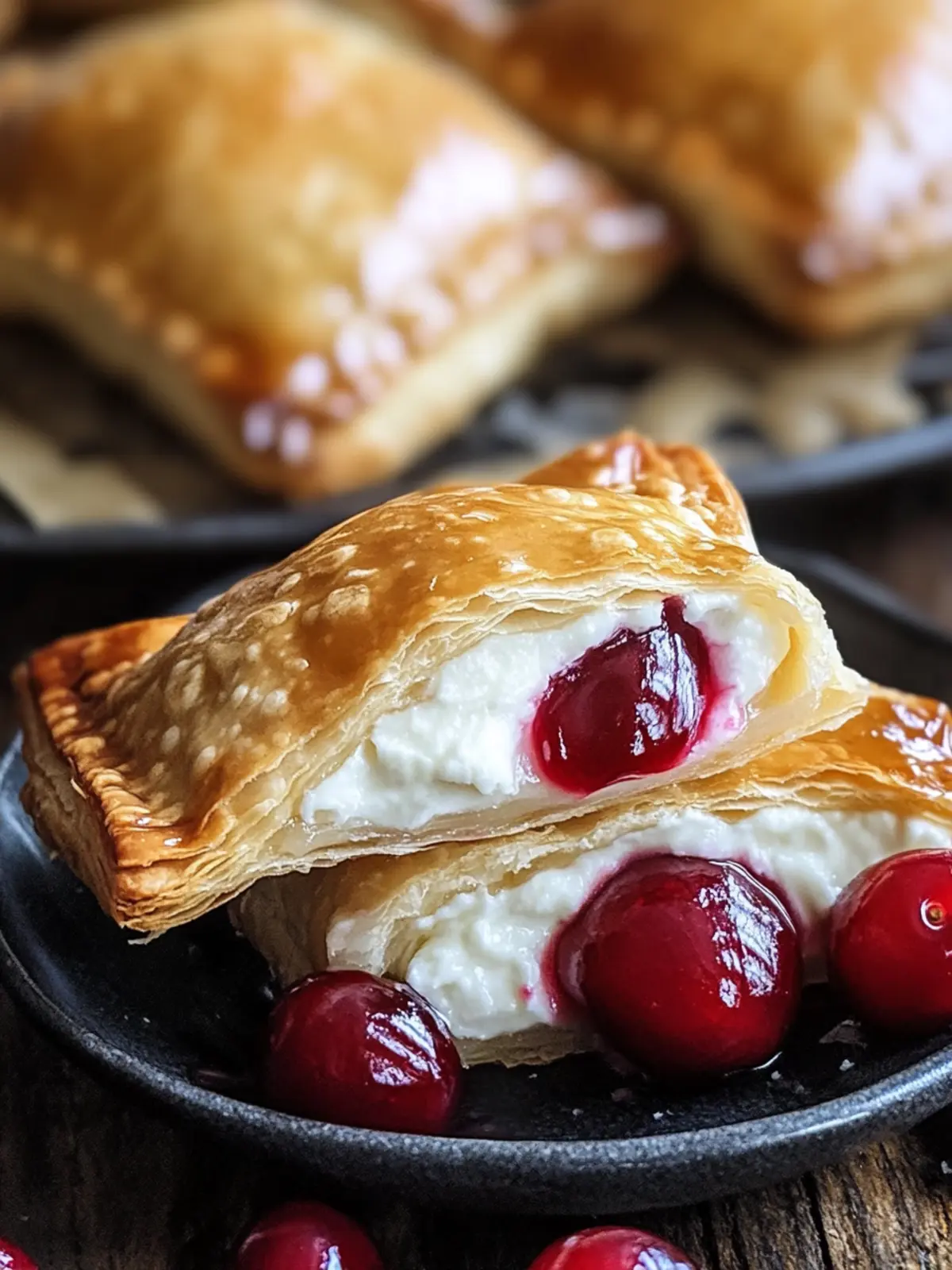 Cherry pockets with cream cheese filling: This is how it works