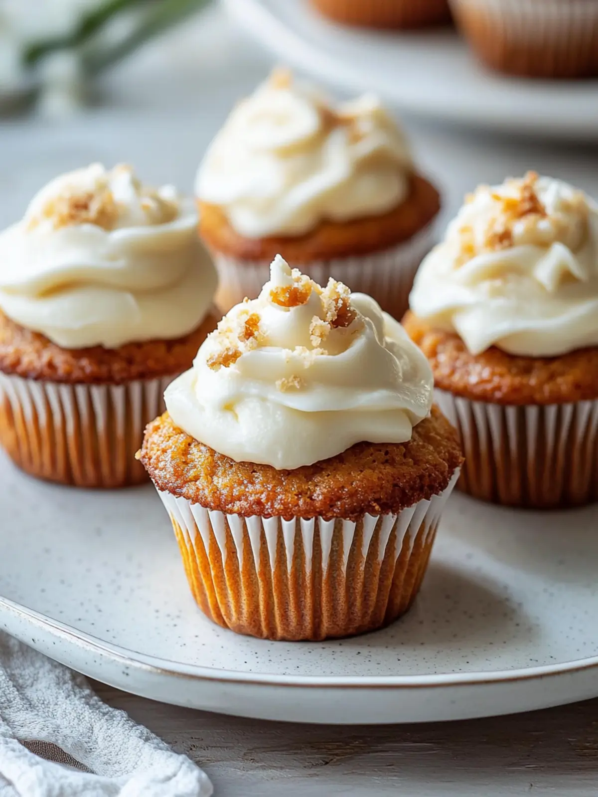 Leckere Karottenkuchen-Muffins mit Frischkäse-Frosting