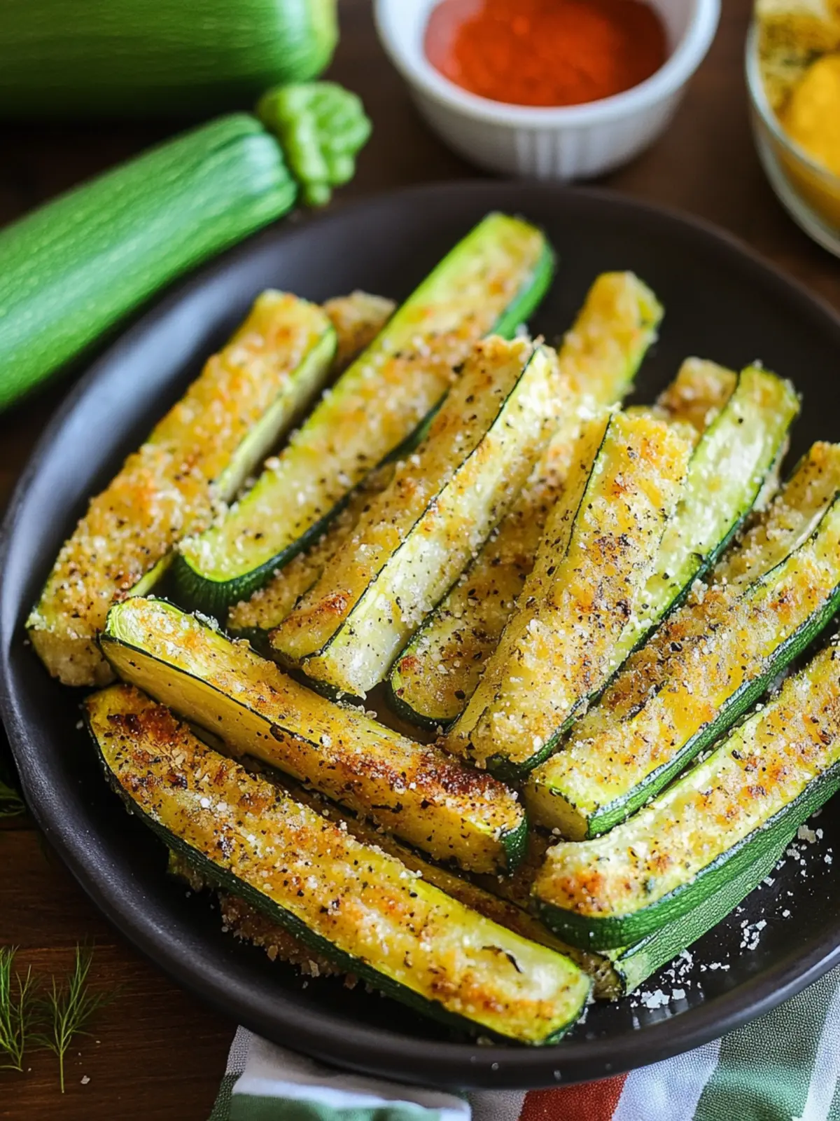 Backofen-gebackene Zucchini-Sticks