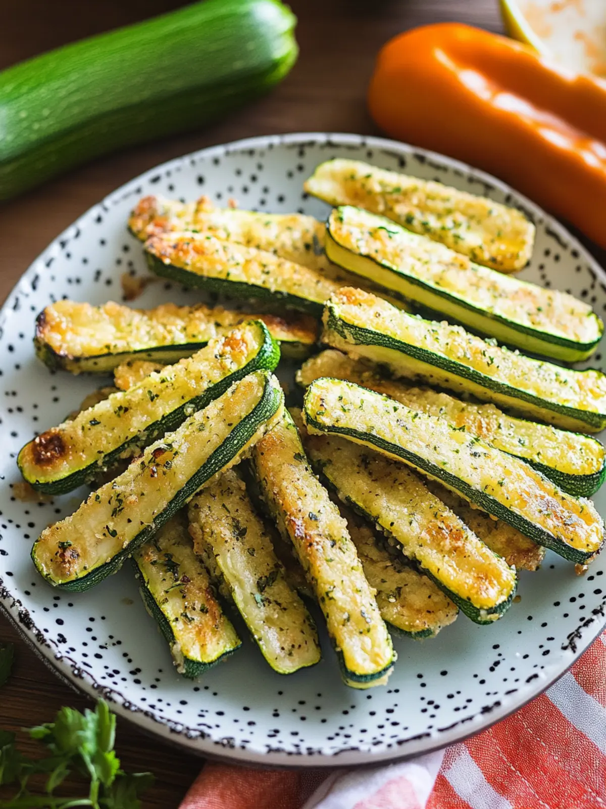 Backofen-gebackene Zucchini-Sticks